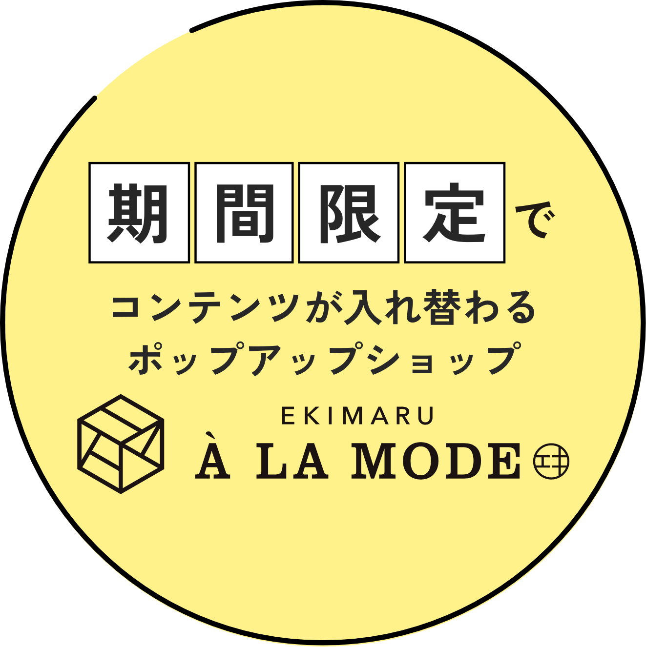 期間限定でコンテンツが入れ替わるポップアップショップ
